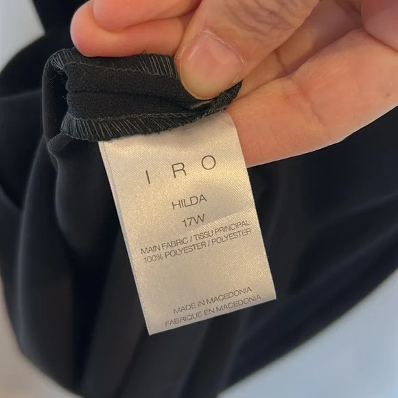 IRO Hilda Cut Out Shift Open Back Dress Black - Picture 10 of 12